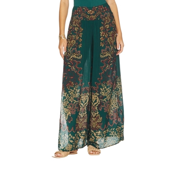 Free People Pants - Free People Sweet Arrival Wide-Leg Slit Pants